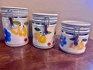 Vintage, Set Of 3, Certified International Corporation, Canisters, 8, 7, 5.5” - Picture 1 of 10