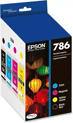 Epson 786 High-Capacity Ultra Black and Color Combo Ink 4 Pack + 2 extra **NEW** - Image 1 of 4