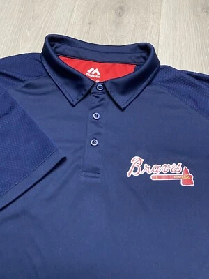 Atlanta Braves Jersey Women XXL Blue MLB Baseball Majestic Sport Cool Base Shirt - Image 1 of 4