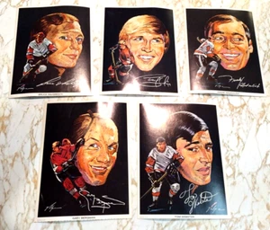 1971 Detroit Red Wings 5 Cinemac Pro Star Portraits Gary Unger, Frank Mahovlich - Picture 1 of 8