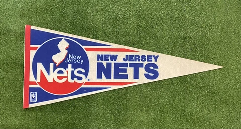 Vintage New Jersey Nets Official NBA Banner Pennant Cover