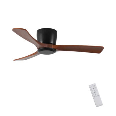 42 In Low Profile Ceiling Fan No Light Flush Mount Reversible DC Motor w/Remote - Image 1 of 4