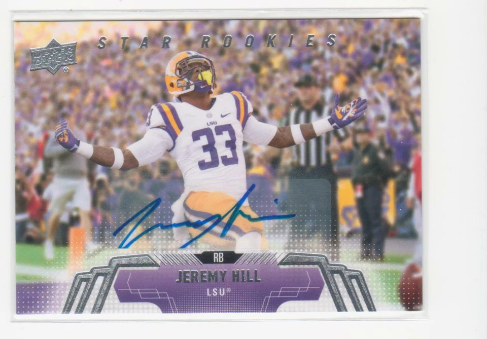 JEREMY HILL LSU 2014 UPPER DECK STAR ROOKIE AUTOGRAPHED CARD #168 - Image 1 of 1