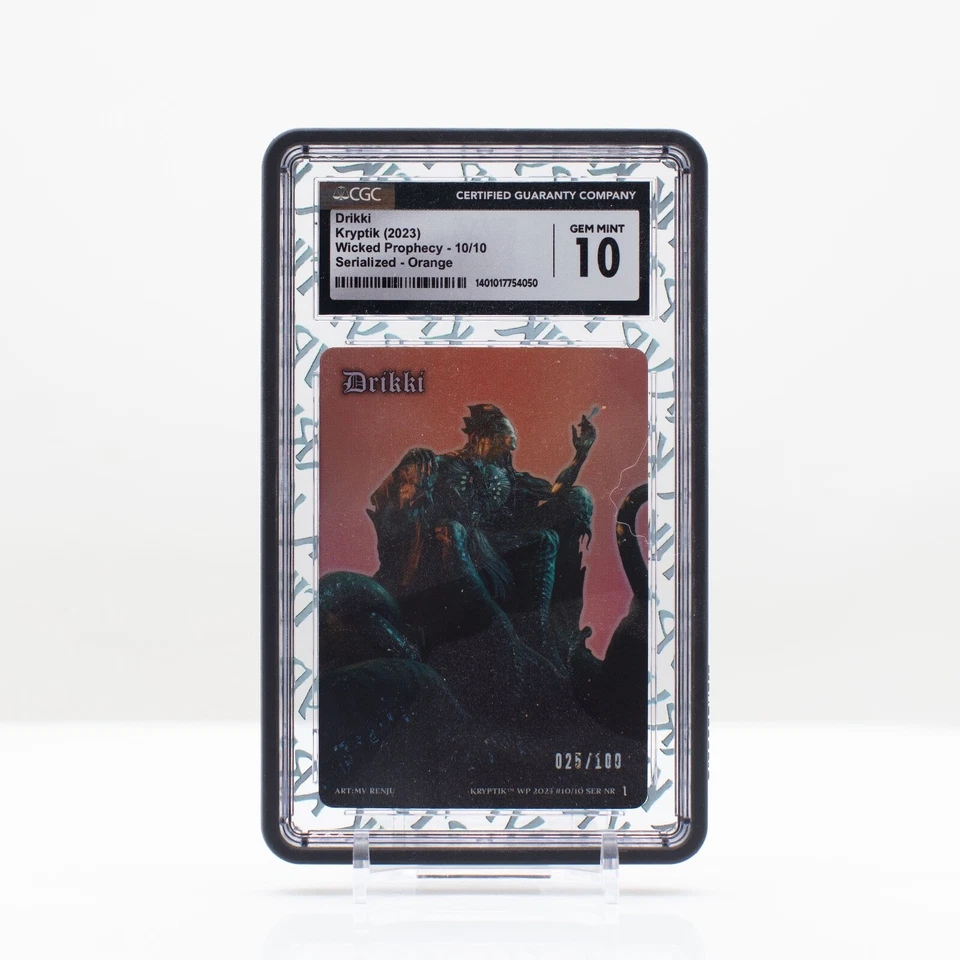 KRYPTIK TCG - Drikki #10 (2023) Wicked Prophecy Orange Serialized - CGC 10 - Image 1 of 2