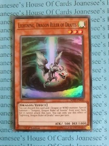 Tarjeta Yu-Gi-Oh Lightning, Dragon Ruler of Drafts MYFI-EN046 súper rara 1a edición - Imagen 1 de 3
