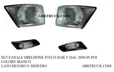 SET FANALE FANALINO INDICATORE FRECCIA ANTER SX DX ADATTO A  IVECO DAILY DAL 00 - Immagine 1 di 3