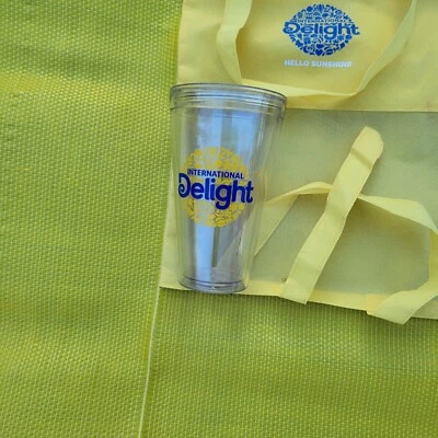Beach Mat Pool International Delight Coffee Creamer Picnic Promo &20 Oz Tumbler  - Image 1 of 4