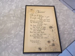 Vintage Friends Poem Plaque - Picture 1 of 8