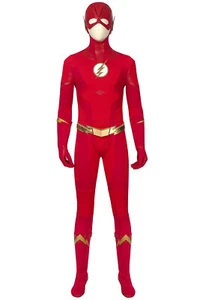 The Flash 5 Barry Allen Conjunto Completo Uniforme Disfraz Cosplay Halloween + Zapatos - Imagen 1 de 12