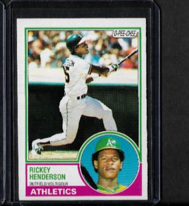 1983 O-Pee-Chee Rickey Henderson A'S #180 HOF Nm