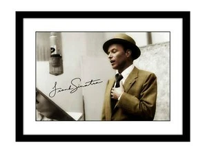 Frank Sinatra 5x7 signierter Fotodruck Farbe RATTENPACK blaue Augen handsigniert - Bild 1 von 2