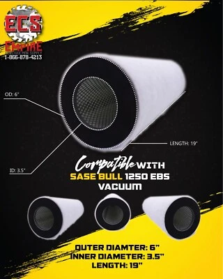 HEPA Filter 1250 - SASE 1250 EBS Bull Vacuum Compatible - Image 1 of 4
