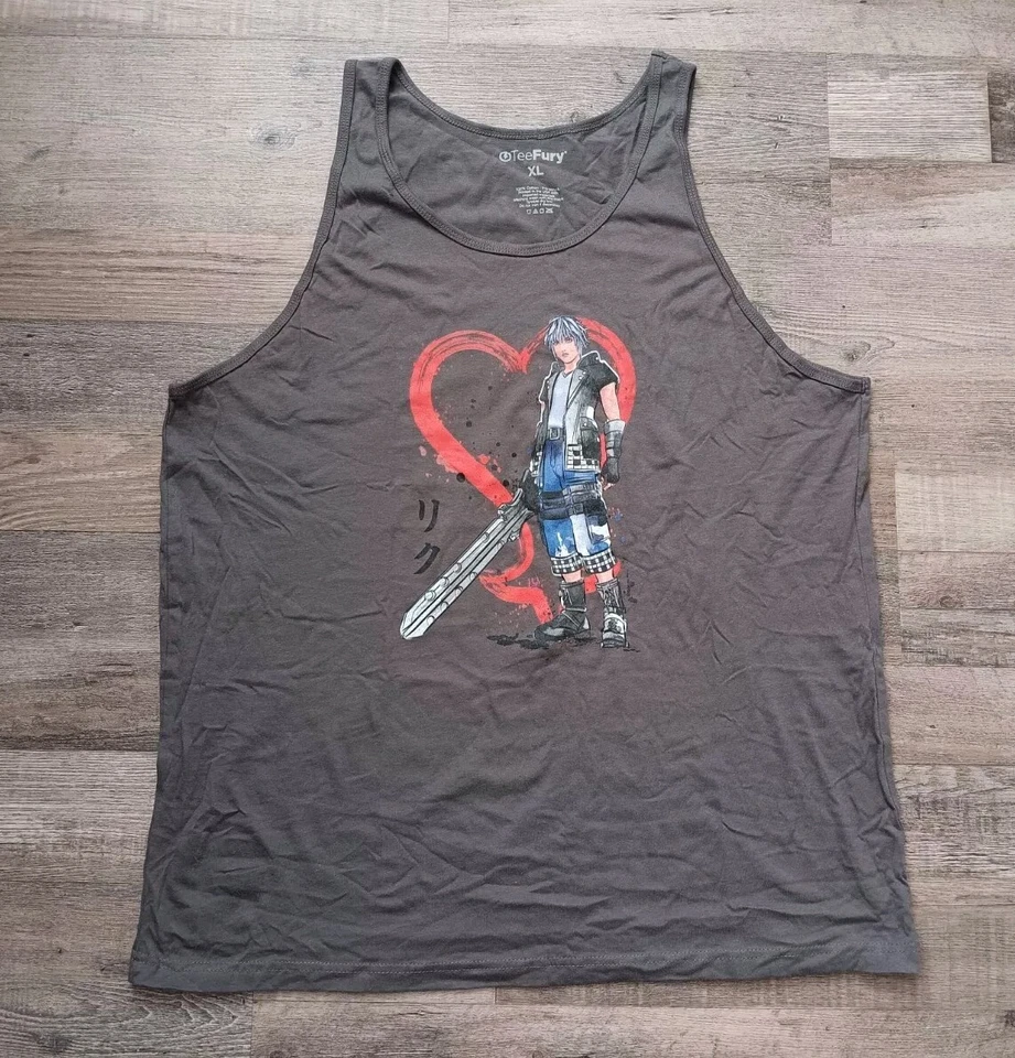 Топ безрукавка Kingdom Hearts 3 Riku серый размер XL футболка Fury Final Fantasy Keyblade Game - Изображение 1 из 4