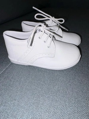 Sapato de batizado Angel Garment Igirldress infantil masculino branco 7C - Imagem 1 de 4