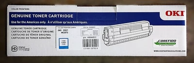Genuine Okidata 44844511 Cyan Toner Cartridge C831 MC873 Color Printers and MFPs - Image 1 of 2