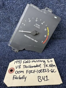 1990-1993 Ford Mustang Tachometer Unit 7,000 RPM Gauge Tach Factory Stock v8 7k - Picture 1 of 16