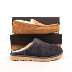 UGG Men's Ascot Moccasins & Classic Slip-On Shaggy Suede Shoes Sz 13/15 Lot of 2 - Picture 1 of 9