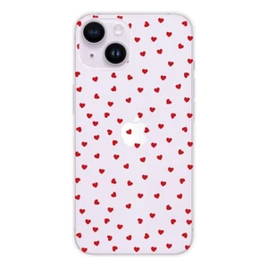 Coque en silicone imprimée compatible Apple iPhone 15 Pluie de Coeurs - Photo 1 sur 6