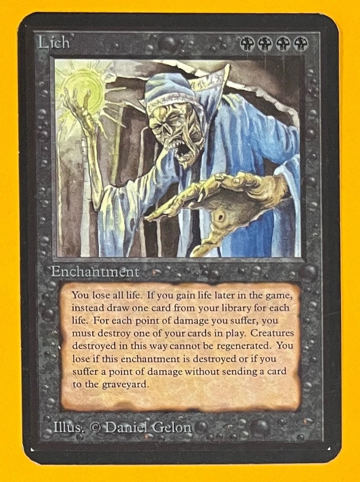 MTG LICH (Ink) Alpha (OldManMTG 012-305) - Image 1 of 4