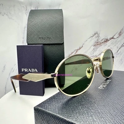 Gafas de sol PRADA PR 65ZS doradas ovaladas redondas símbolo metal verde lente ZVN70L Prada Foto 1 de 4