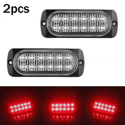 LED Red Rear Fog Light Lmap 12V-24V Lamp Rectangle Style Truck Car Van Bus Cab - Image 1 of 4