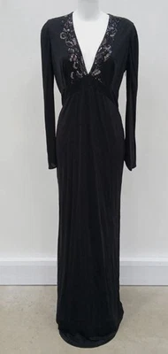 Vestido negro de fiesta de noche Roberto Cavalli talla UK12 para mujer nuevo con etiquetas Foto 1 de 4