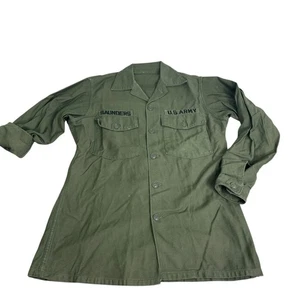 Vintage Vietnam War Era OG-107 US Army Utility Shirt Sateen Fatigues - Picture 1 of 8