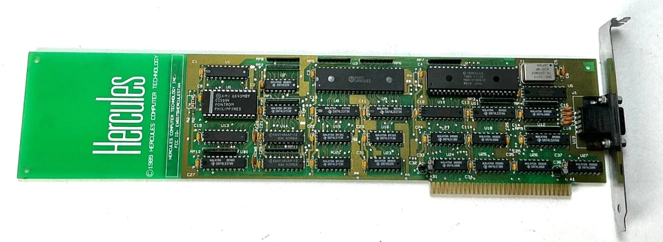Tarjeta a color vintage Hercules GB200 CGA IBM PC XT 8 bits ISA sin probar 1985 Foto 1 de 4