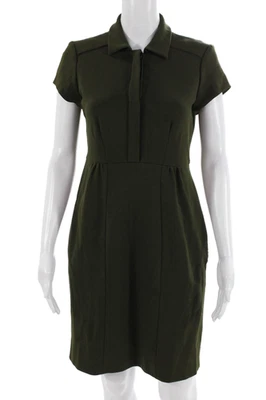 Diane Von Furstenberg Women Sheath Dress Green Short Sleeve Size S - Image 1 of 4