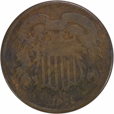 1871 Two Cent Piece VG Uncertified #309 - Image 1 of 2