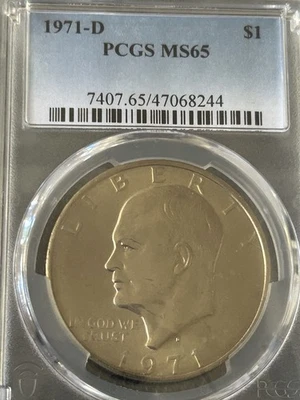 1971 D Eisenhower Ike Dollar PCGS MS65 Denver - Image 1 of 4
