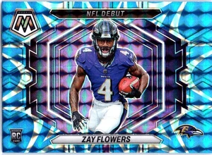 Zay Flowers 2023 Panini Mosaic NFL Debut Reactivo Azul Mosaico Novato #ND-18 - Imagen 1 de 2
