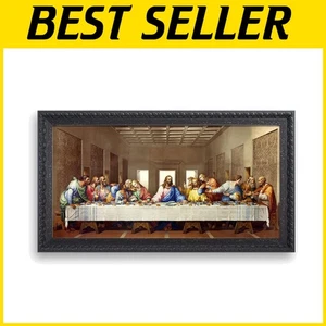 Eco-Friendly The Last Supper Art Reproduction, Framed Wall Decor 26.75x14.5 - Picture 1 of 8