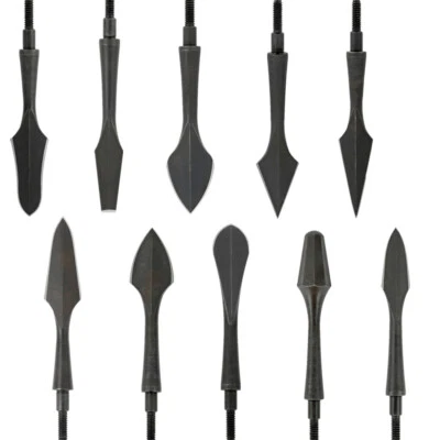 3X Pontas de Flecha de Tiro com Arco Pontas Largas Tradicionais Pontas de Parafuso Arco Caça - Imagem 1 de 4