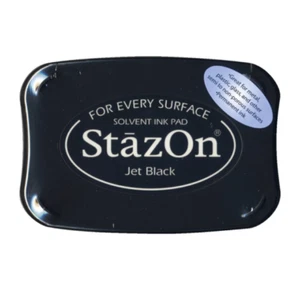Tsukineko StazOn Jet Black Solvent Ink Pad - Picture 1 of 1
