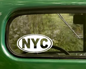 2 calcomanías de Nueva York pegatinas ovaladas ciudad de Nueva York para parachoques camión coche ventana eléctrica portátil - Imagen 1 de 1