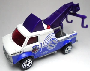 1985 MATCHBOX BREAKDOWN VAN METRO ALARM WHITE & PURPLE 1:64 DIECAST 3" TOW TRUCK - Picture 1 of 6