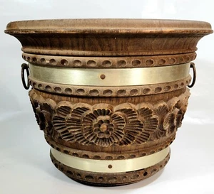 Vintage 1960's West German EMSA Timber Look Planter - Picture 1 of 4