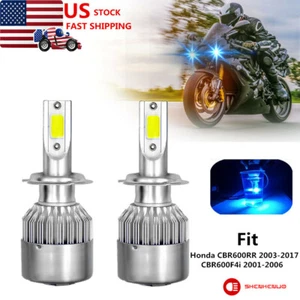 For Honda CBR600RR 2003-17 CBR600F4i 01-06 H7 LED Headlight Bulbs Kit 12000LM 8K - Picture 1 of 13