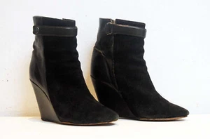 Isabel Marant Botas Talla 6.5 EU 40 Cuero Gamuza Negro **OFERTA** - Imagen 1 de 8