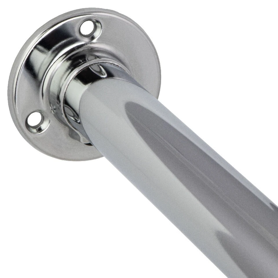 Gedotec Schrankrohr rund Ø 25 mm Chrom Kleiderstange Garderobe mit Wand Lager - Bild 1 von 4