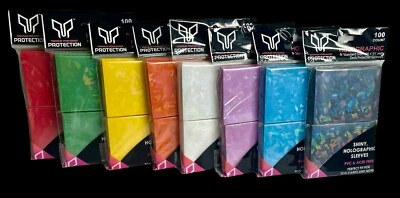 100 buste carte olografiche premium misura precisa Holo MTG Pokemon Yugioh Metazoo - Immagine 1 di 4