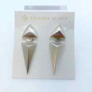 9. Kendra Scott Silver Brushed tone Vivian Statement Pointed Stud Earrings 2"