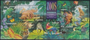F-EX26282 AUSTRALIA MNH 1994 WWF ENDANGERED WILDLIFE ZOOS ELEPHANT BIRD CHEETAH. - Picture 1 of 1