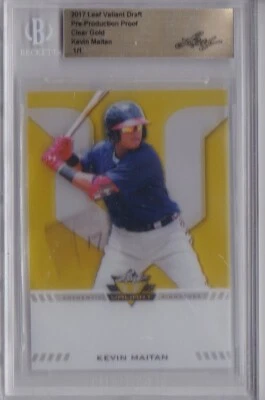 KEVIN MAITAN 2017 Leaf Valiant RC Pre-Production Gold Proof #BA-KM1 RC 1/1 BGS  - Image 1 of 2