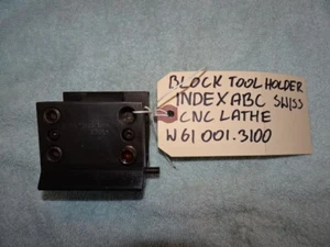 INDEX ABC SWISS CNC LATHE BLOCK TOOL HOLDER W 61 001.3100 - Picture 1 of 11