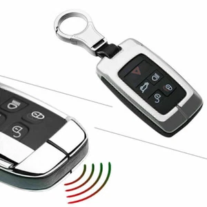 Leather Key Fob Case Cover Shell Fit Jaguar Land Rover Discovery Range Rover - Picture 1 of 5