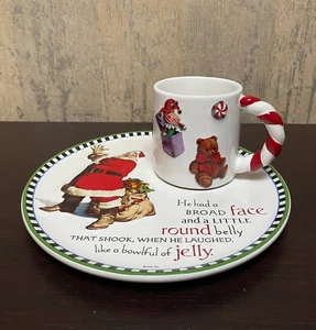 Hallmark Twas The Night Before Christmas Cookie Plate and Mug Set - Picture 1 of 10