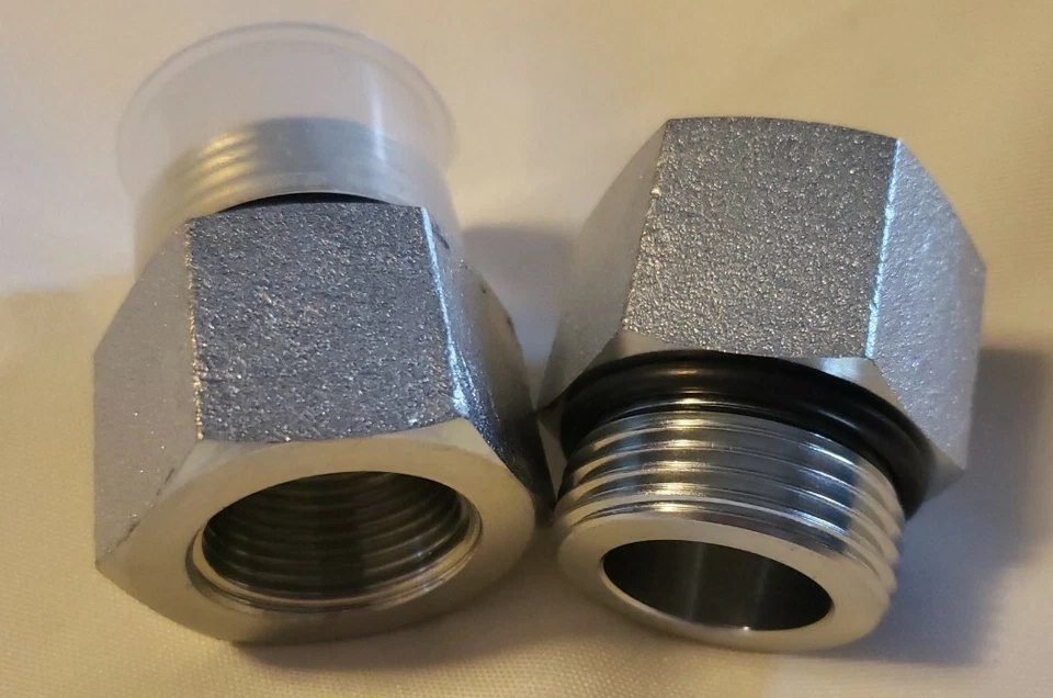 (2) 6405-16-12 Hydraulic Fitting 1" Male O-Ring Boss ORB X 3/4" Female NPT Pipe  - Image 1 of 1