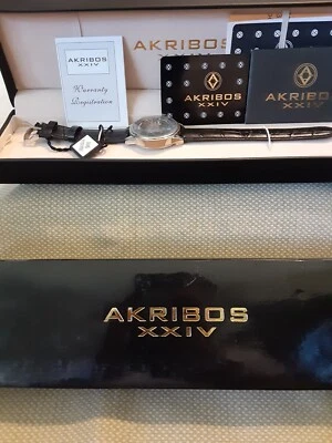 Автоматические мужские часы Akribos XXIV Skeleton 40 мм 495 долл. США 12 - Изображение 1 из 4